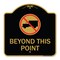 Signmission No Truck Sign No Truck Graphic Beyond This Point, Black & Gold Alum Sign, 18" x 18", BG-1818-23562 A-DES-BG-1818-23562 - alternate 1